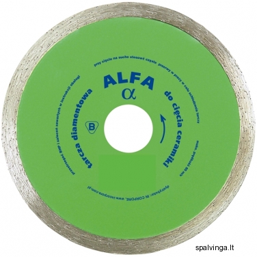 Deimantinis pjovimo diskas ALFA IN CORPORE, skersmuo 180 mm