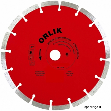 Deimantinis pjovimo diskas ORLIK IN CORPORE, skersmuo 230 mm