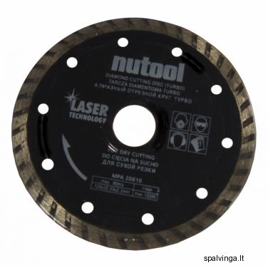 Deimantinis pjovimo diskas TURBO NUPOWER, skersmuo 125 mm